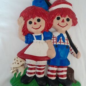 Vintage Raggedy Ann and Andy Wall Hanging